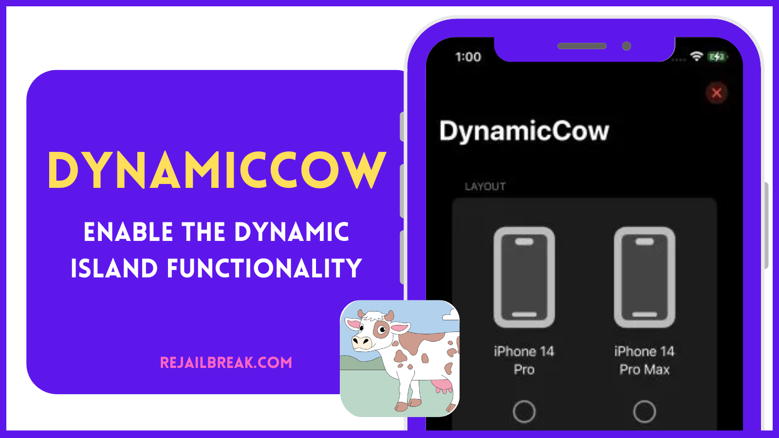 DynamicCow download for iOS 16 to iOS 17.